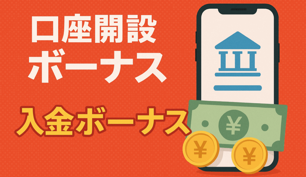 口座開設ボーナス、入金ボーナスのイメージ画像